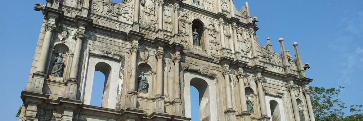 Macau famous church facade